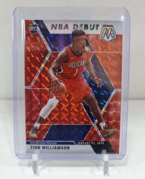 Zion Williamson - 19/20 Mosaic NBA Debut RC Red Wave