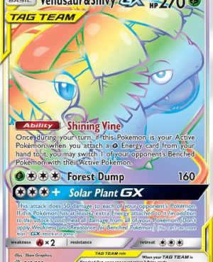 Venusaur & Snivy GX - 249/236 - Hyper Rare - Cosmic Eclipse
